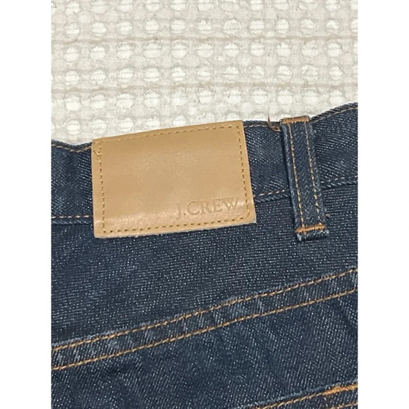 J Crew Jeans Women’s 4T Blue Dark Button Fly Straight Mid Rise Preppy Denim - Picture 11 of 13